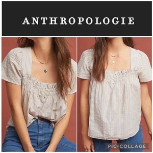 Anthropologie Isabella Sinclair Striped Blouse Sz L